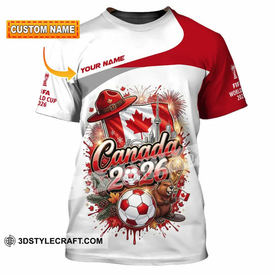Unisex Shirt - Custom Canada World Cup 2026 3D Shirt style option 1