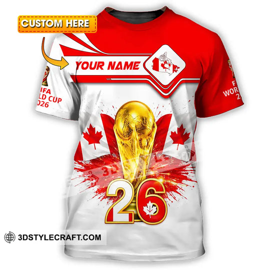 Unisex Shirt - Custom Canada World Cup 2026 3D Shirt style option 1