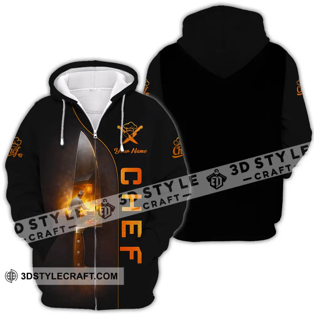 Unisex Shirt - Custom Chef 3D Shirt Zipper Hoodie / S T-shirt