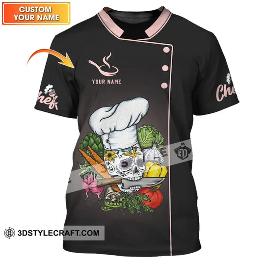 Unisex Shirt - Custom Chef Name Shirt - Chef Shirt - Chef Name, Gift For Kitchen Lover, Bone Chef style option 1
