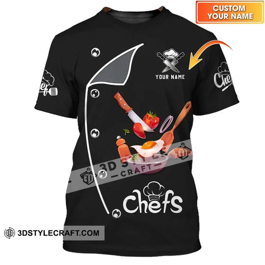 Unisex Shirt - Custom Chef Name Shirt - Chef Shirt - Chef Name, Gift For Kitchen Lover, Gift For Chefs style option 1