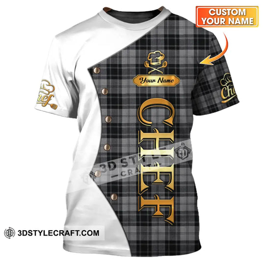 Unisex Shirt - Custom Chef Name Shirt, White And Caro style option 1