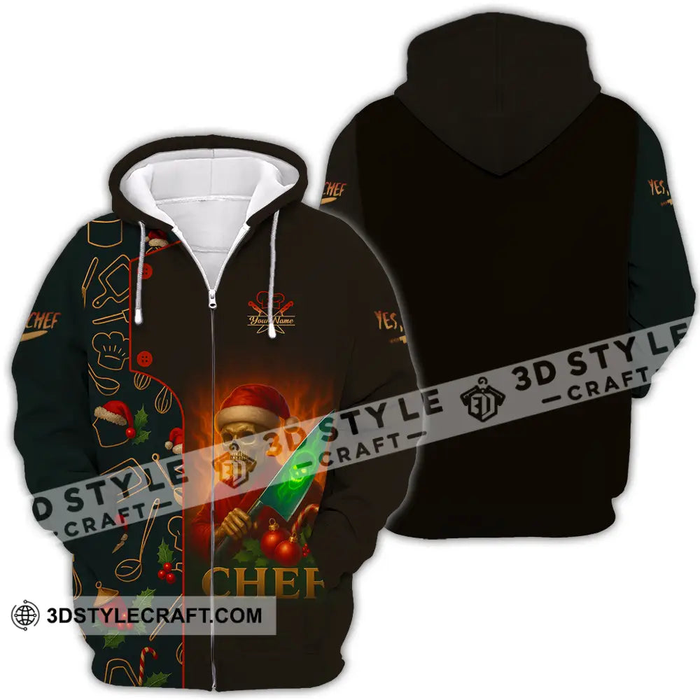 Unisex Shirt - Custom Chef Shirt Zipper Hoodie / S T-shirt