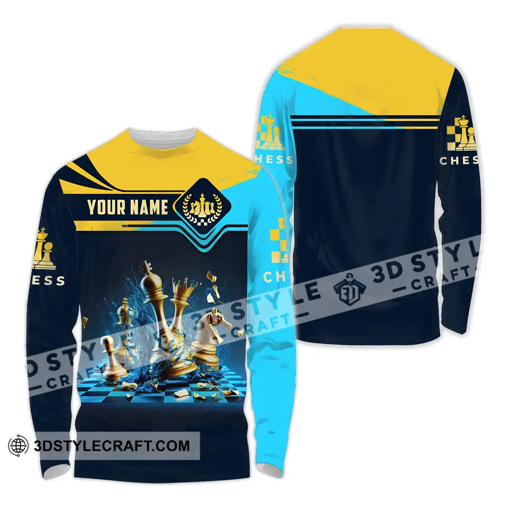 Unisex Shirt - Custom Chess 3D Shirt Long Sleeve Shirt / S T-shirt