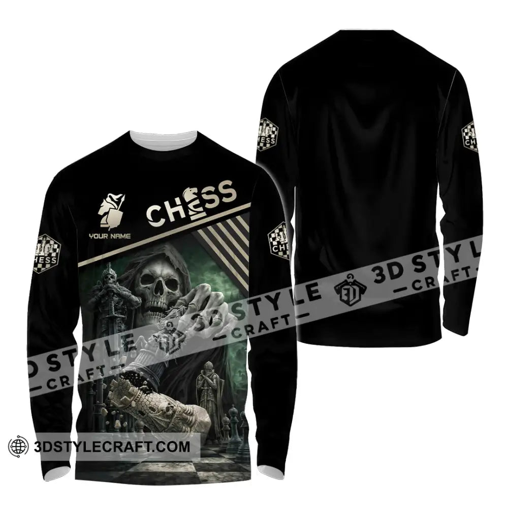 Unisex Shirt - Custom Chess 3D Shirt Long Sleeve Shirt / S T-shirt