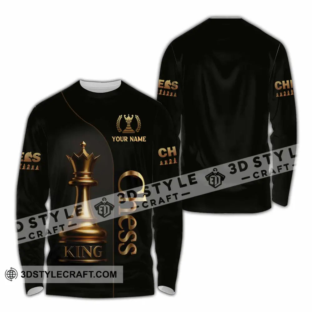 Unisex Shirt - Custom Chess 3D Shirt Long Sleeve Shirt / S T-shirt