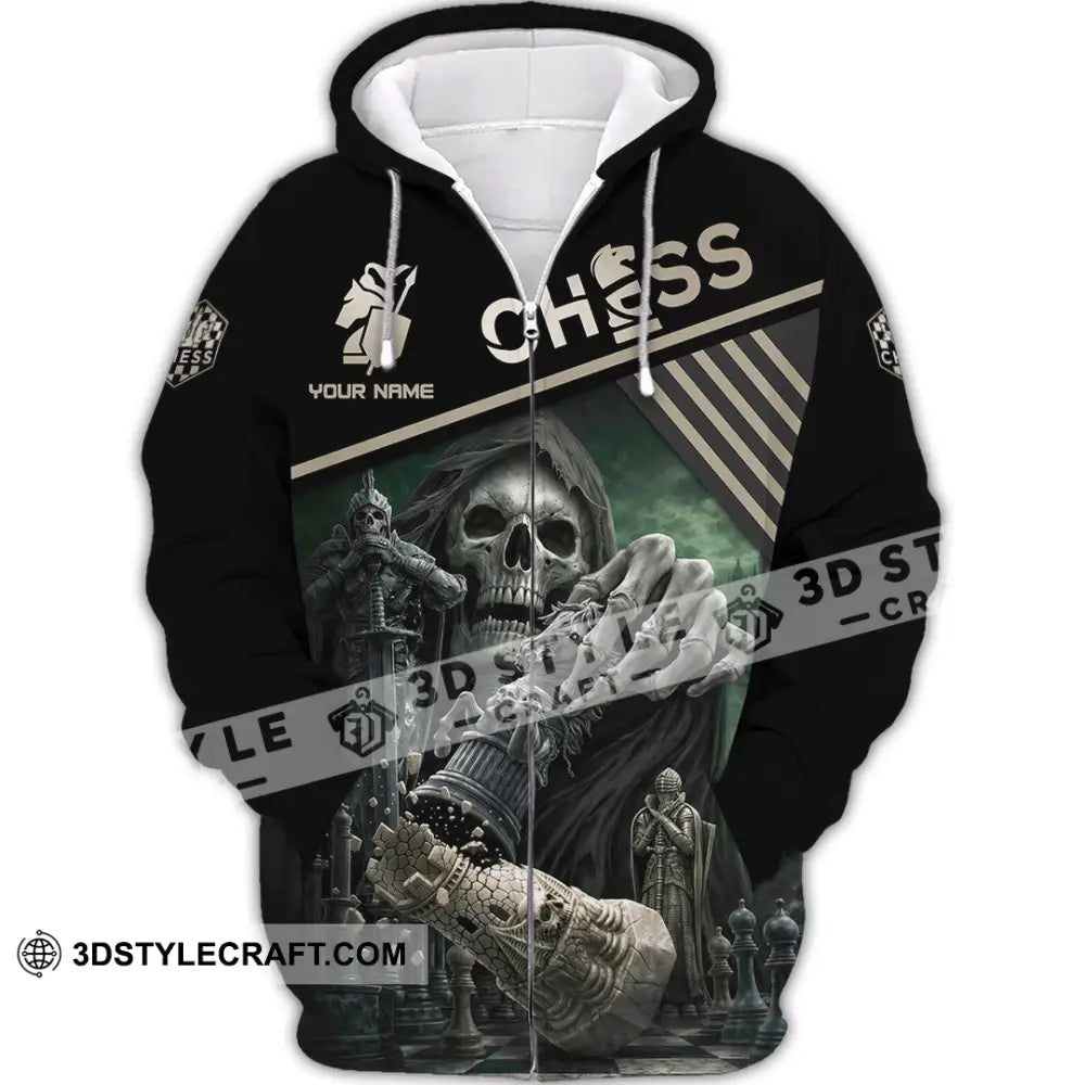 Unisex Shirt - Custom Chess 3D Shirt Zipper Hoodie / S T-shirt