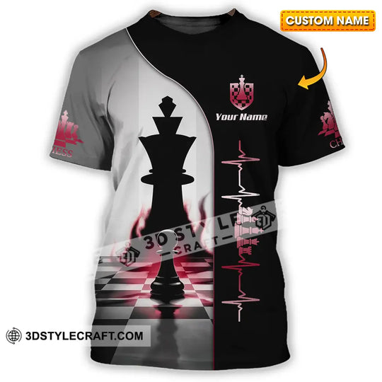 Unisex Shirt - Custom Chess Heartbeat Lover Shirt style option 1