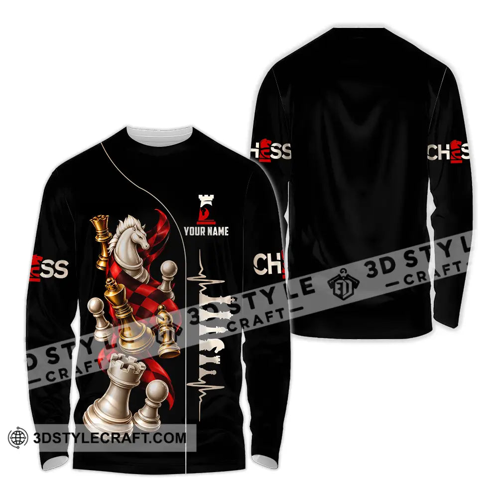 Unisex Shirt - Custom Chess Shirt - Long Sleeve Shirt / S - T-shirt
