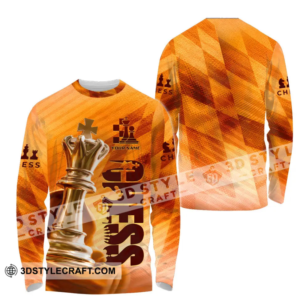 Unisex Shirt - Custom Chess Lover 3D Shirt - Long Sleeve Shirt / S - T-shirt