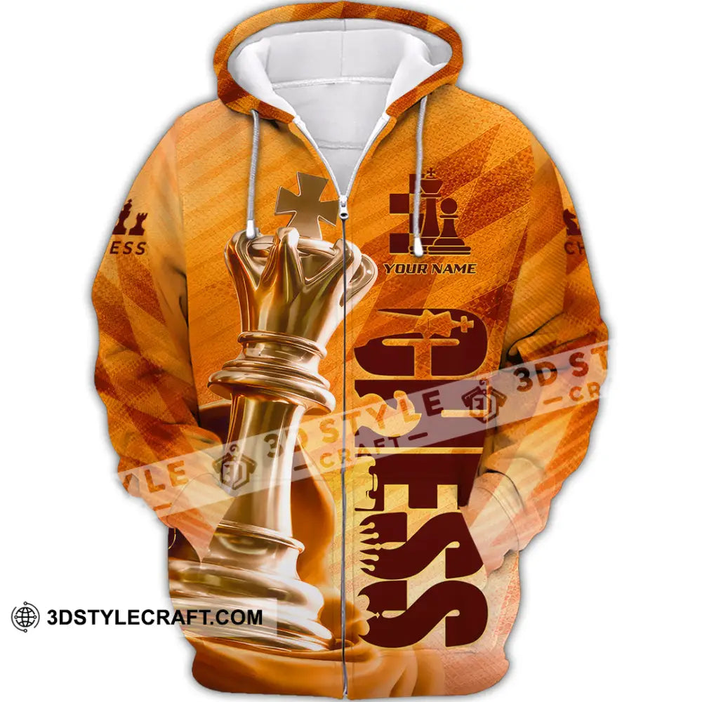 Unisex Shirt - Custom Chess Lover 3D Shirt - Zipper Hoodie / S - T-shirt
