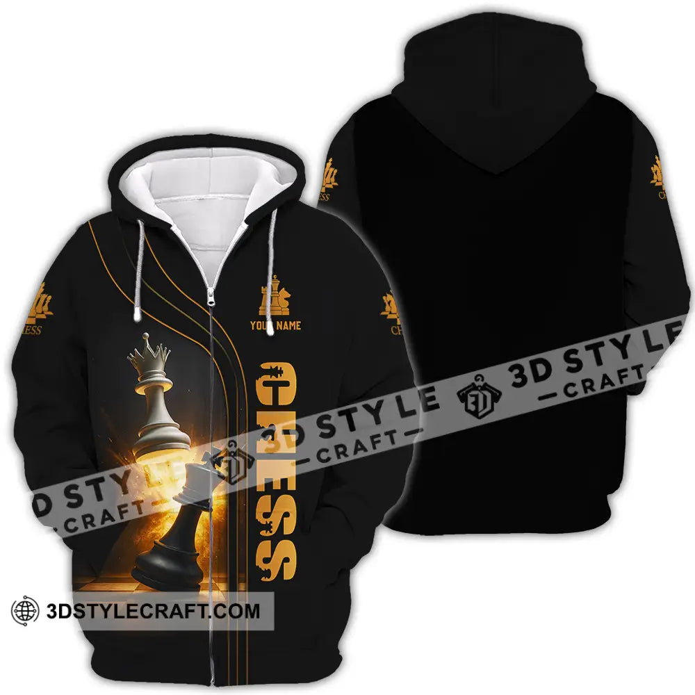 Unisex Shirt Custom Chess Player Shirt Zipper Hoodie / S T shirt