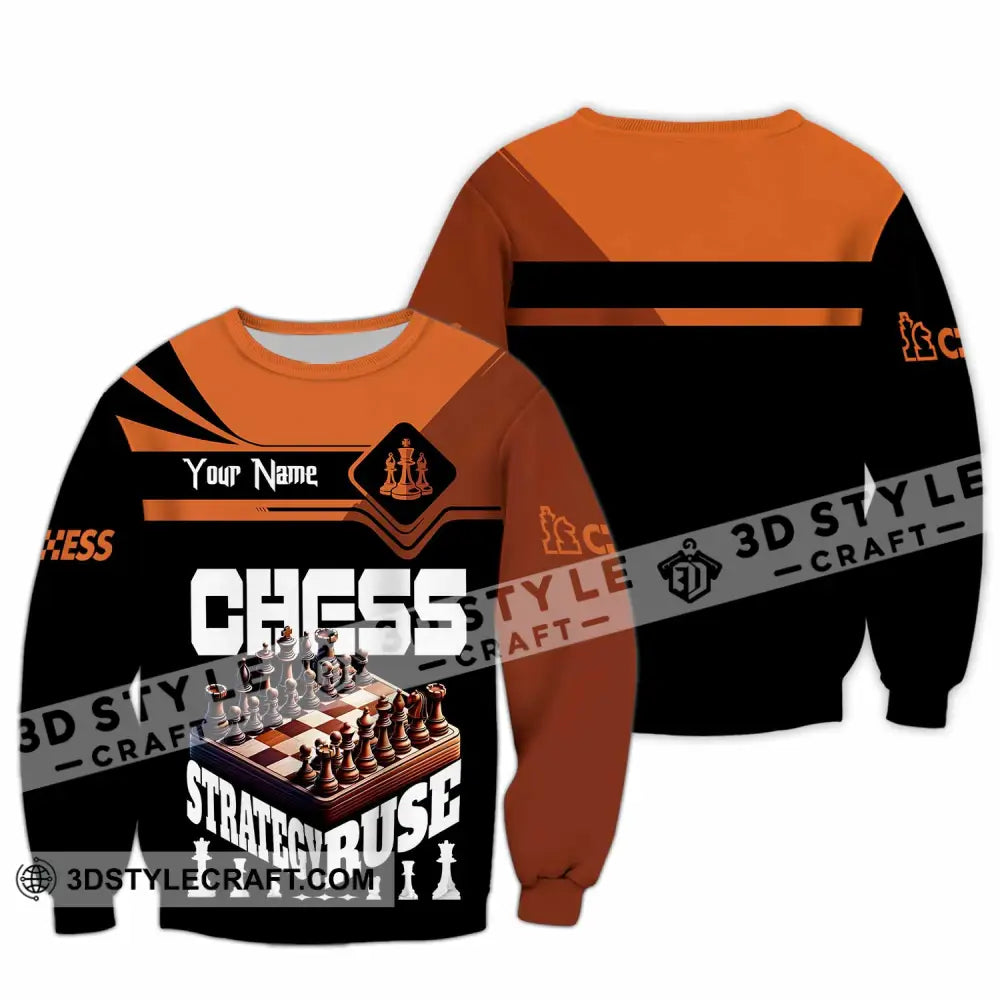 Unisex Shirt Custom Chess Strategy Ruse Shirt Long Sleeve / S T shirt