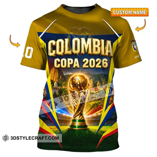 Unisex Shirt - Custom Colombia Copa 2026 Shirt style option 1