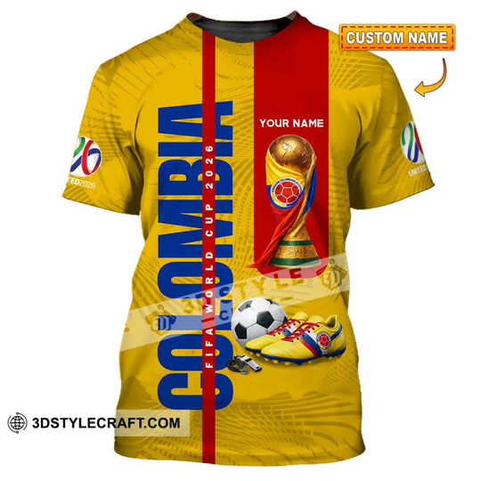 Unisex Shirt - Custom Colombia World Cup 2026 3D Shirt style option 1