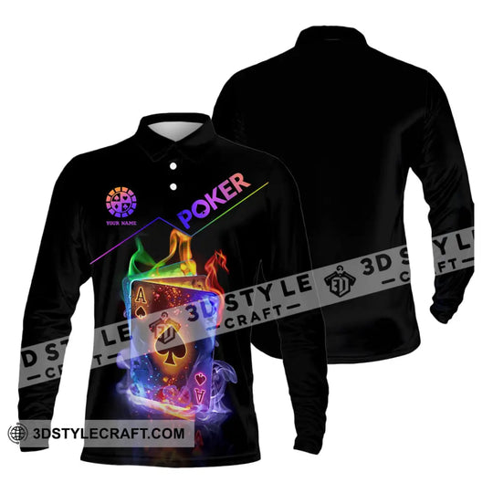 Unisex Shirt - Custom Colorful Poker Ace Card Shirt style option 3