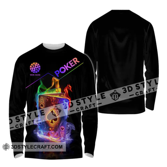 Unisex Shirt - Custom Colorful Poker Ace Card Shirt style option 4