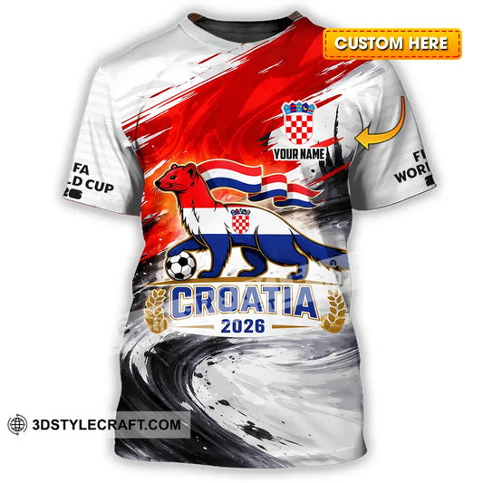Unisex Shirt - Custom Croatia 3D Shirt T-shirt