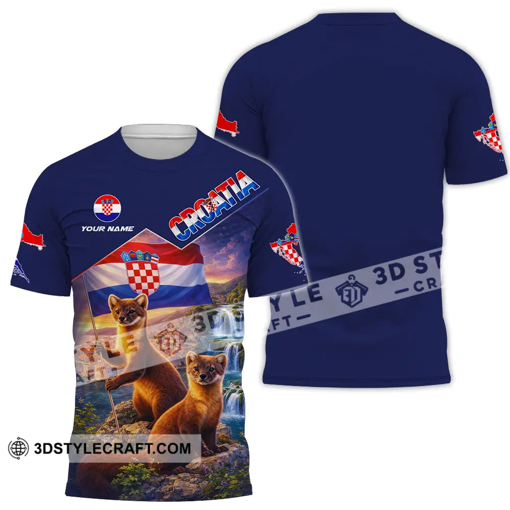Unisex Shirt - Custom Croatia 3D Shirt T-Shirt / S T-shirt
