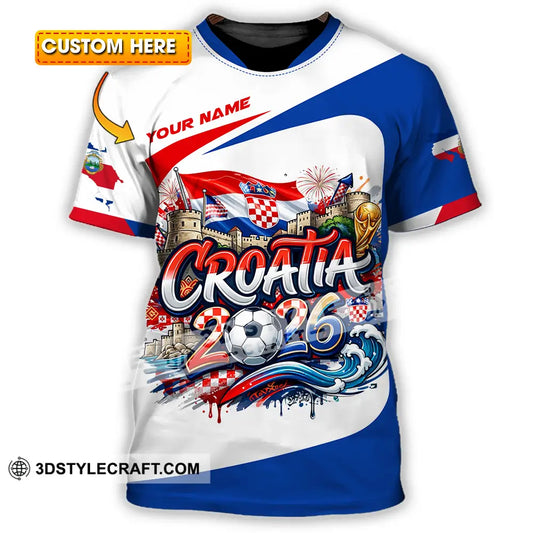 Unisex Shirt - Custom Croatia Fifa Club World Cup 2026 3D Shirt T-shirt