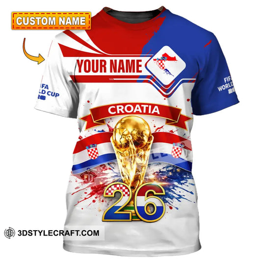 Unisex Shirt - Custom Croatia Fifa World Cup 2026 3D Shirt style option 1