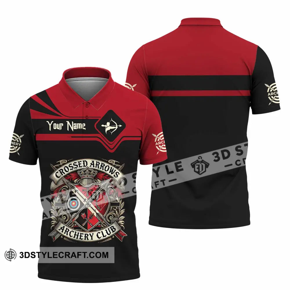 Unisex Shirt Custom Crossed Arrows Archery Club Sport Shirt Polo Shirt / S T shirt