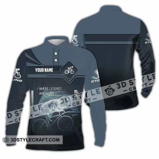 Unisex Shirt - Custom Cycling, Where Legends Are Born Shirt style option 2