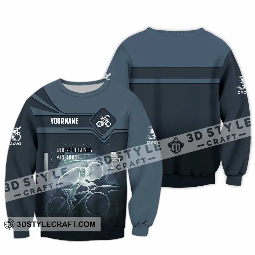 Unisex Shirt - Custom Cycling Where Legends Are Born Shirt Long Sleeve / S T-shirt