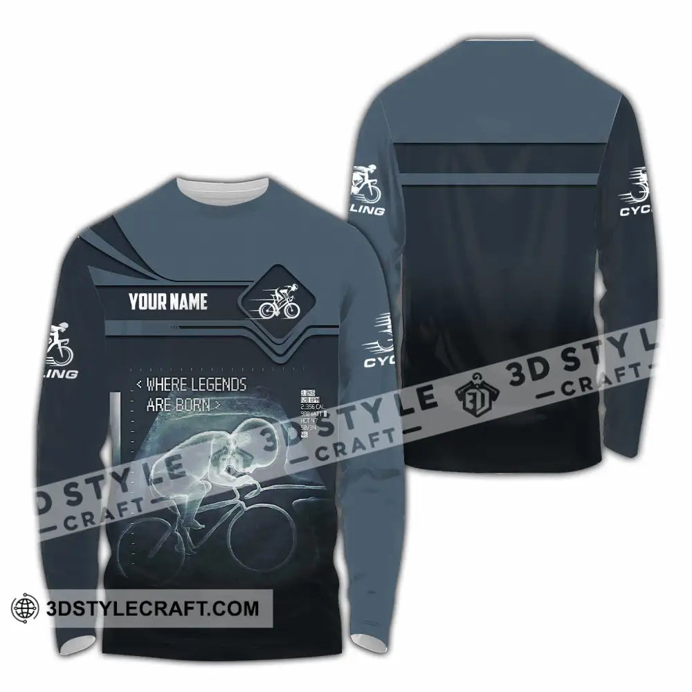 Unisex Shirt - Custom Cycling Where Legends Are Born Shirt Long Sleeve Shirt / S T-shirt