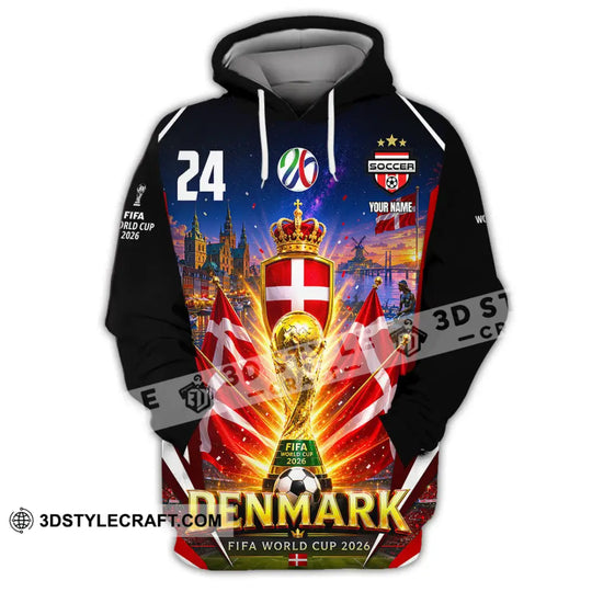 Unisex Shirt - Custom Denmark World Cup 2026 Shirt style option 2