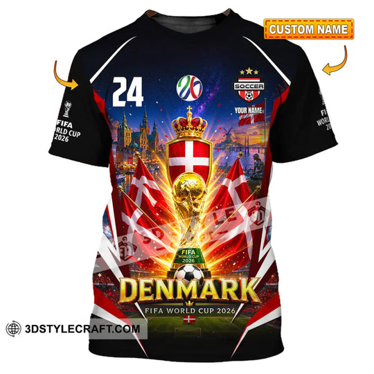 Unisex Shirt - Custom Denmark World Cup 2026 Shirt style option 1