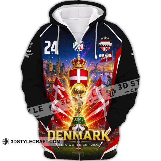 Unisex Shirt - Custom Denmark World Cup 2026 Shirt style option 3