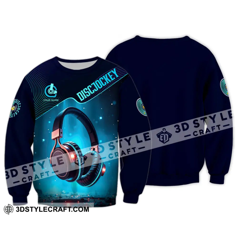 Unisex Shirt - Custom Disc Jockey 3D Shirt Long Sleeve / S T-shirt
