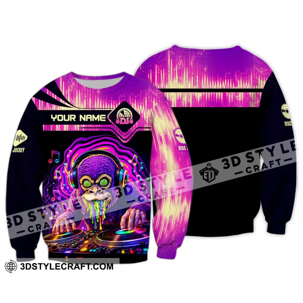 Unisex Shirt - Custom Disc Jockey 3D Shirt Long Sleeve / S T-shirt
