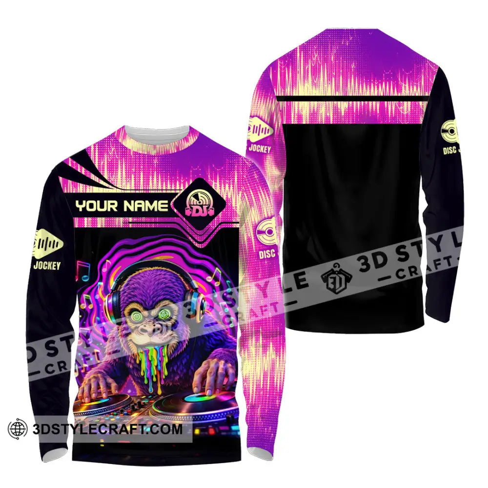 Unisex Shirt - Custom Disc Jockey 3D Shirt Long Sleeve Shirt / S T-shirt