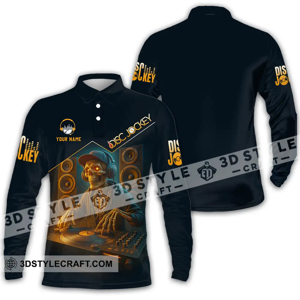 Unisex Shirt Custom Disc Jockey Shirt Long Sleeve Polo / S T shirt