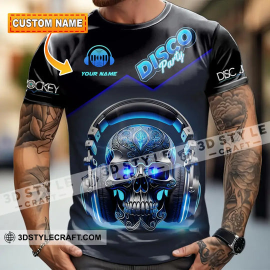 Unisex Shirt - Custom Disco Party Skull Shirt style option 1