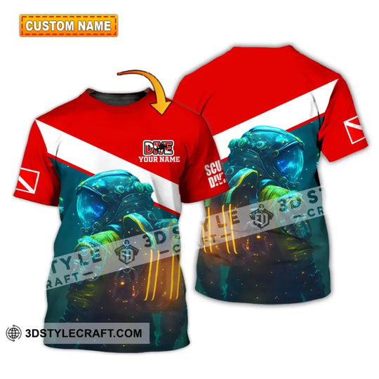 Unisex Shirt - Custom Dive Name T-Shirt - Personalized Shirt - Scuba Diver style option 1