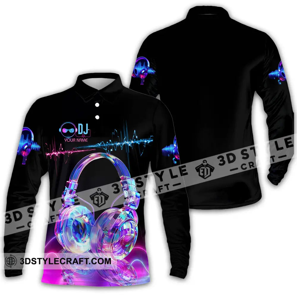 Unisex Shirt - Custom DJ 3D Shirt Long Sleeve Polo / S T-shirt
