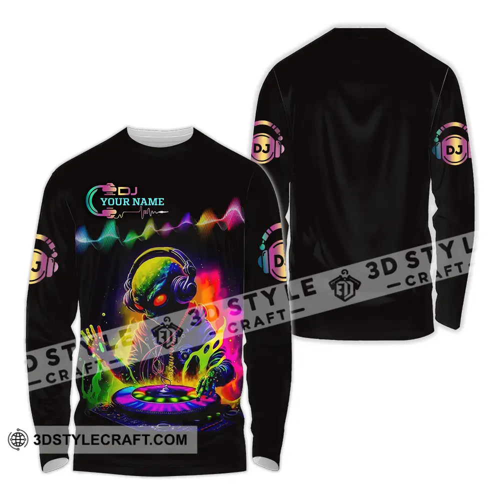 Unisex Shirt - Custom DJ 3D Shirt Long Sleeve Shirt / S T-shirt