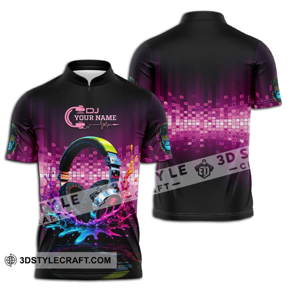 Unisex Shirt - Custom DJ 3D Shirt Zipper Polo Shirt / S T-shirt