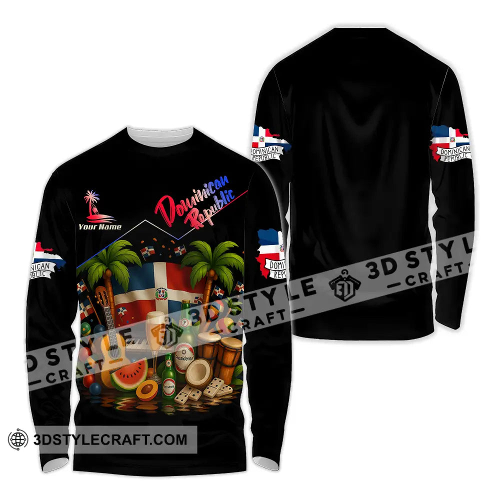 Unisex Shirt - Custom Dominican Republic Shirt Long Sleeve Shirt / S T-shirt