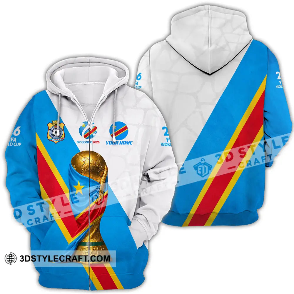 Unisex Shirt - Custom Dr Congo World Cup 2026 Shirt - Zipper Hoodie / S - T-shirt