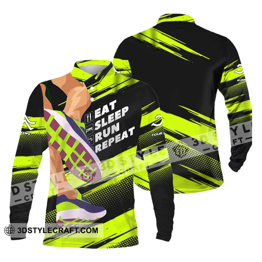 Unisex Shirt - Custom Eat Sleep Run Repeat 3D Shirt style option 4