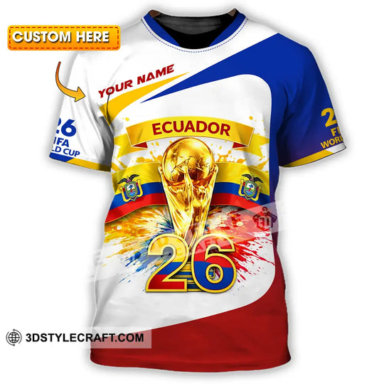 Unisex Shirt - Custom Ecuador World Cup 2026 3D Shirt style option 1