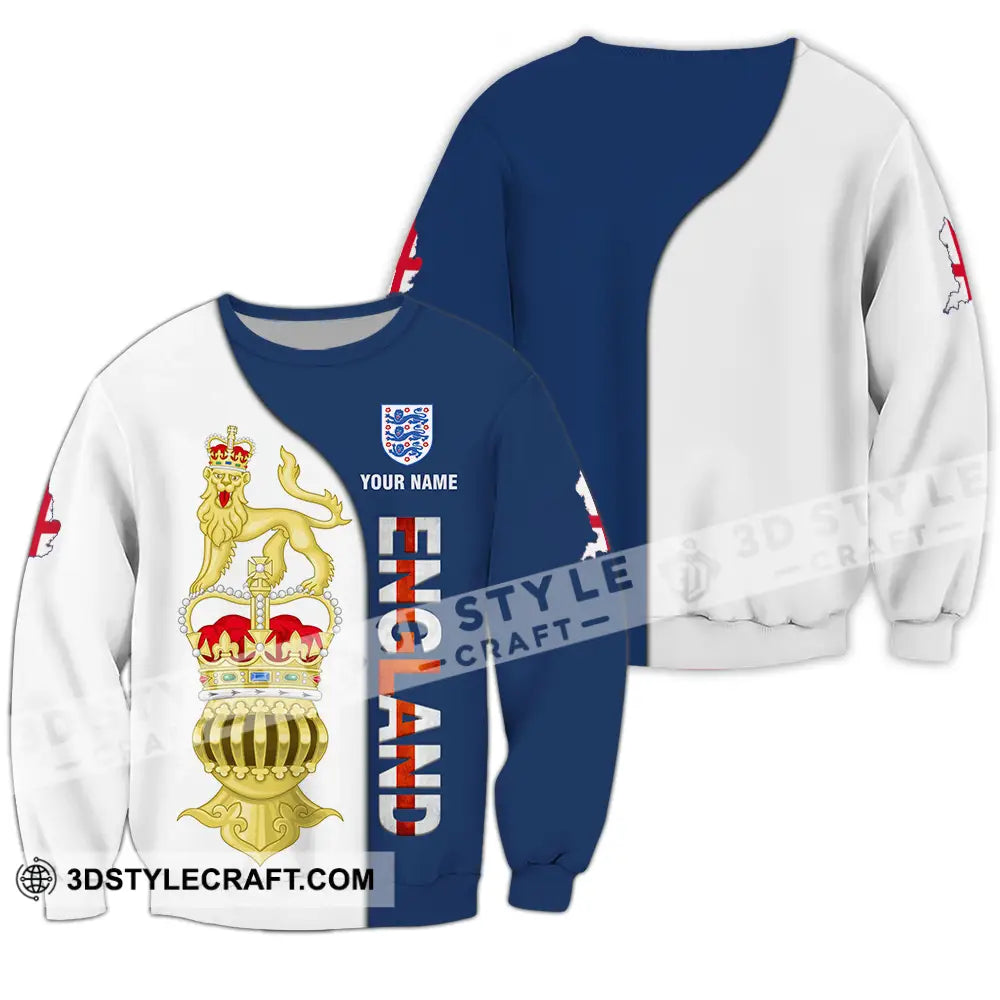 Unisex Shirt - Custom England 3D Shirt Long Sleeve / S T-shirt