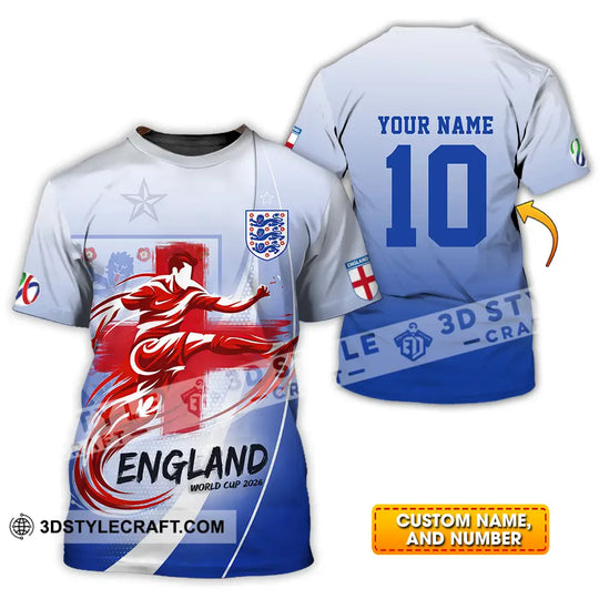 Unisex Shirt - Custom England FIFA World Cup 2026 3D Shirt style option 1