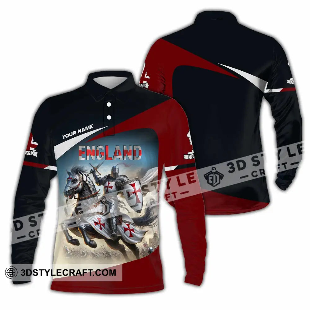 Unisex Shirt - Custom England Forever Shirt Long Sleeve Polo / S T-shirt