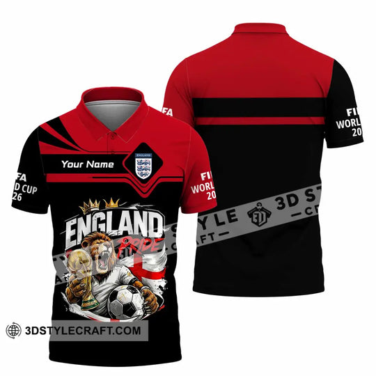 Unisex Shirt - Custom England World Cup 2026 3D Shirt style option 2