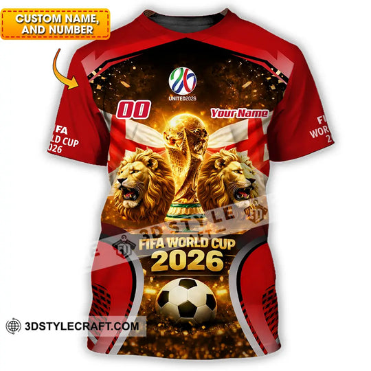 Unisex Shirt - Custom England World Cup 2026 3D Shirt style option 1